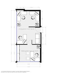 Corner window suite (5-8 employees)