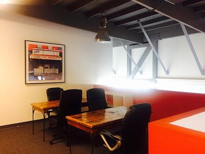 Open floor area with dedicated desks