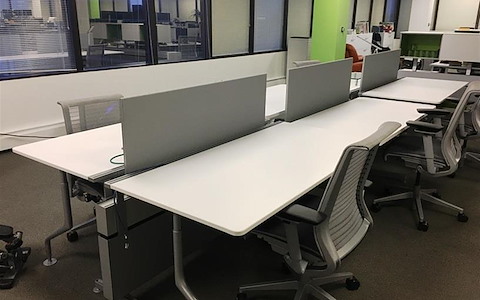 Private Desk w/ Storage Lockers