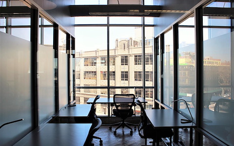 Window Office with Rooftop Access