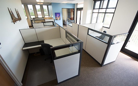 4 Desks w/ Private Office