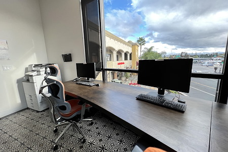 Desk Space with Skyline View - Desk Space with Skyline View