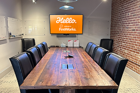 FireWorks Coworking - Boardroom Style Room + Zoom Video Tech