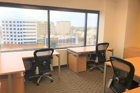 Regus- 155 North Lake Avenue - Private office with a full window wall